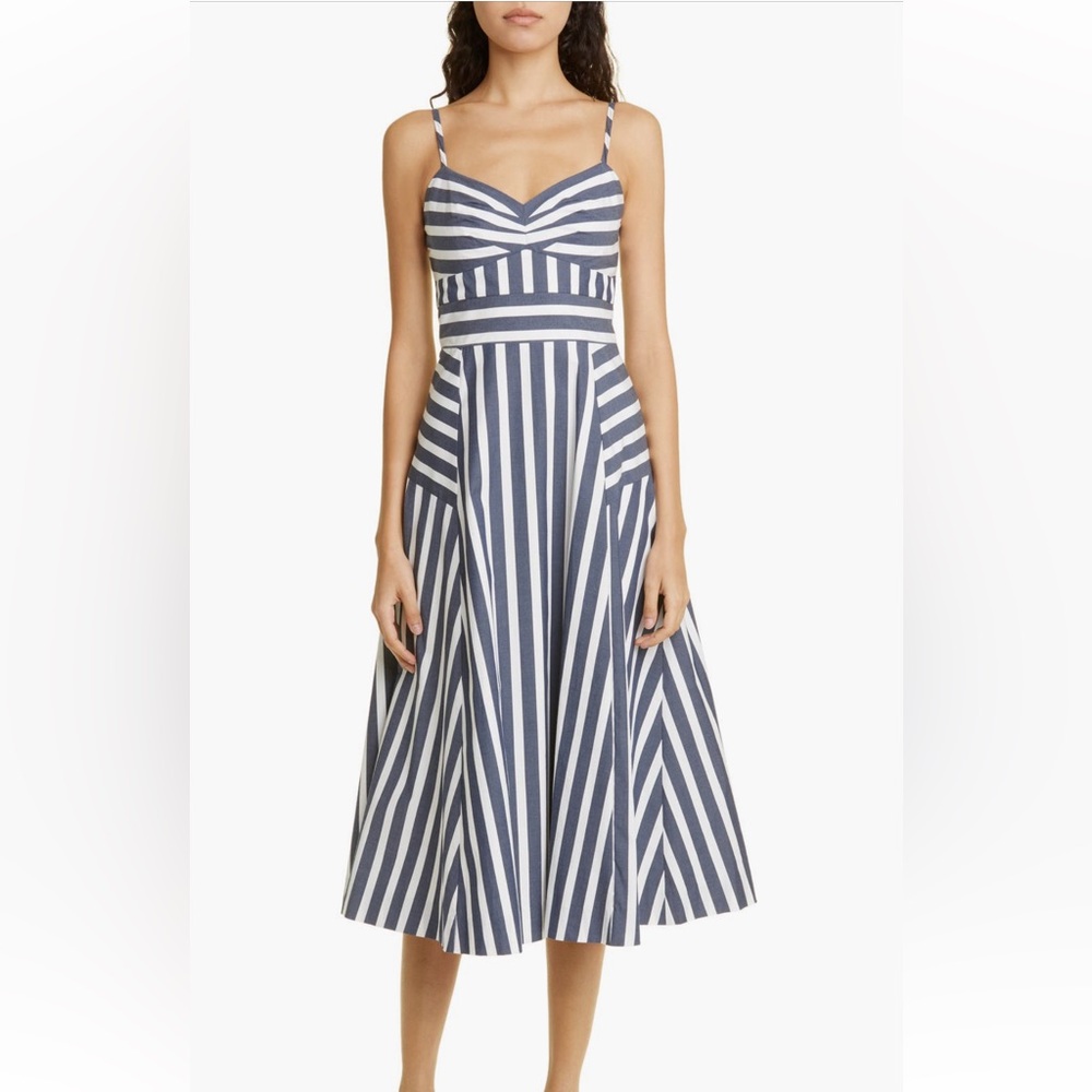 Veronica Beard Striped Midi Length Dress size 8